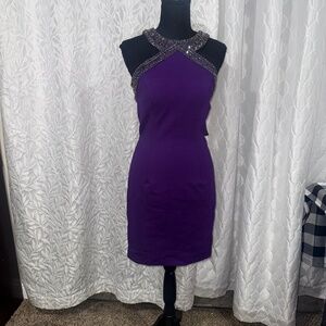 Sherri Hill Purple Mini Cocktail Dress Size 2 New With Tags Party Prom Dress